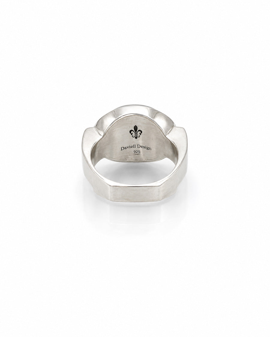 Sterling Silver Ring with Oval Stone in Bezel Mount