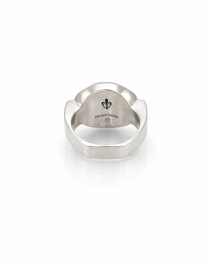 Sterling Silver Ring with Oval Stone in Bezel Mount