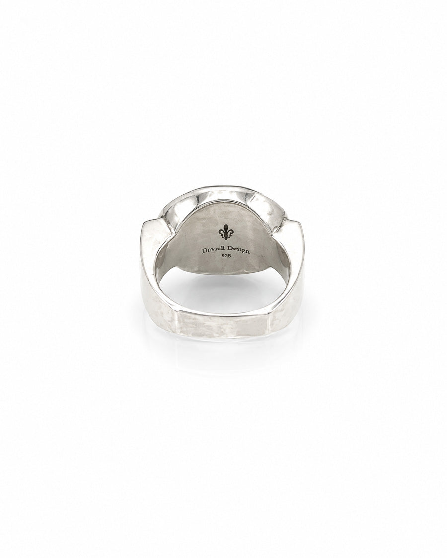 Sterling Silver Ring with Oval Stone in Bezel Mount