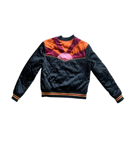 CLASSIC ROCK COUTURE BLACK RISING SUN UNISEX BOMBER JACKET (M)