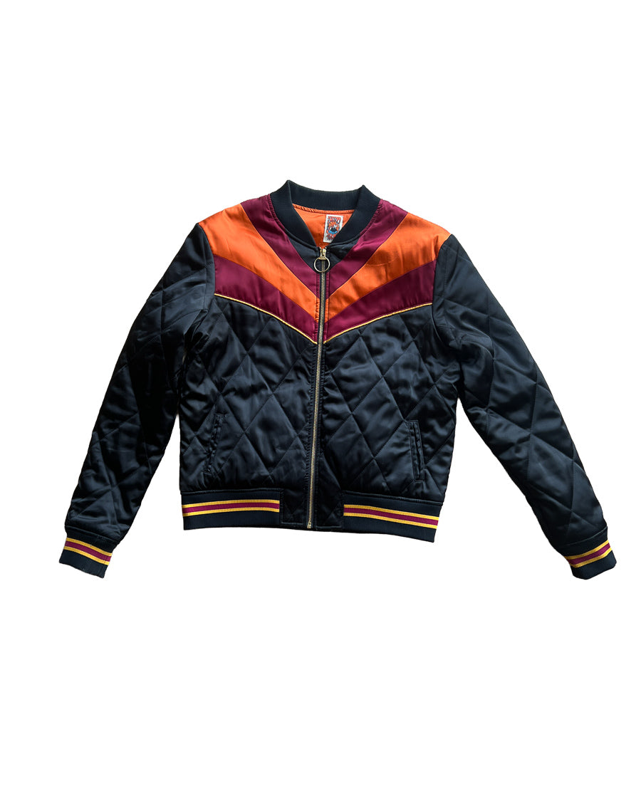 CLASSIC ROCK COUTURE BLACK RISING SUN UNISEX BOMBER JACKET (M)