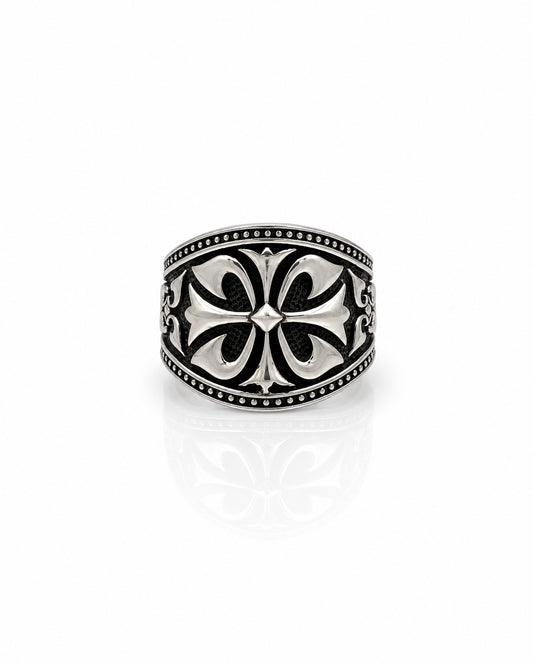 Double Squash Blossom Sterling Silver Ring