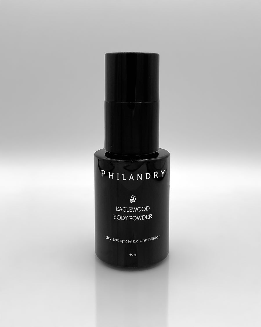 Eaglewood Odor Eliminating Body Powder for Men by PHILANDRY