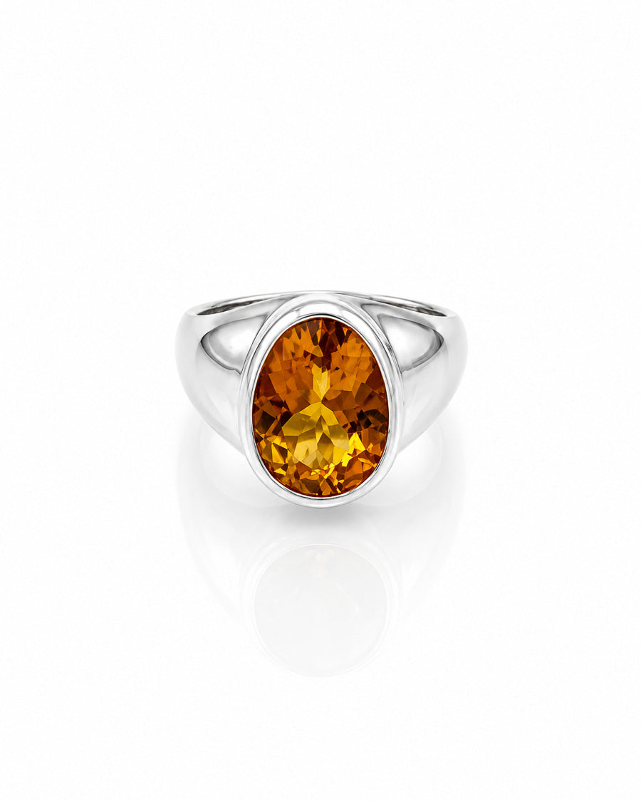 Faceted Citrine Ring