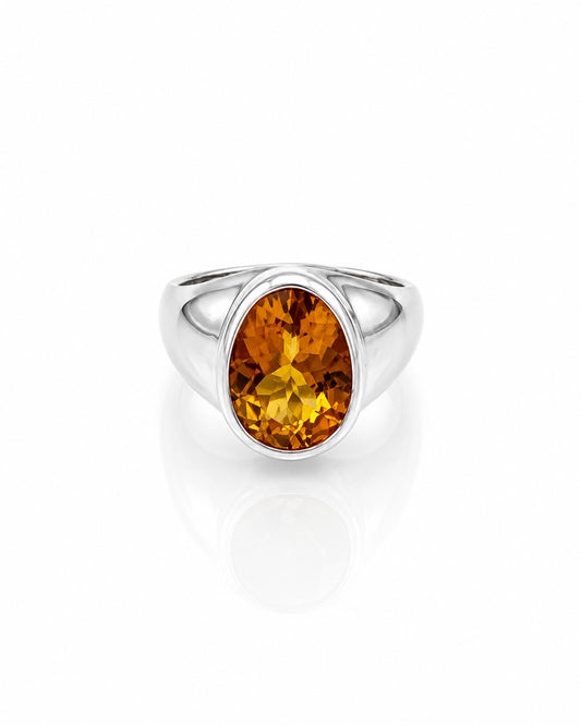 Faceted Citrine Ring