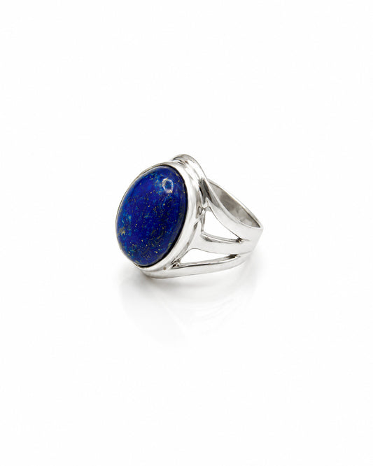 Sterling Silver Ring with Lapis