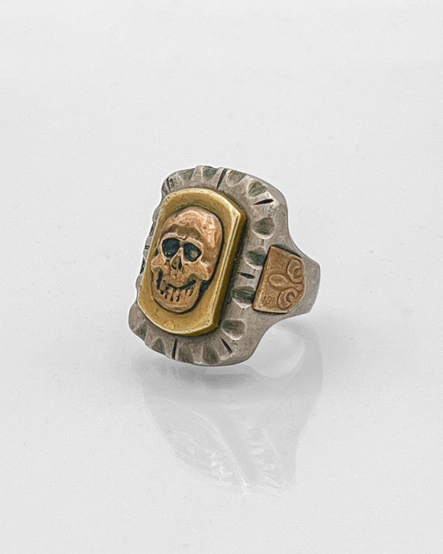 Drunk Skull with Fleur de lis Accents