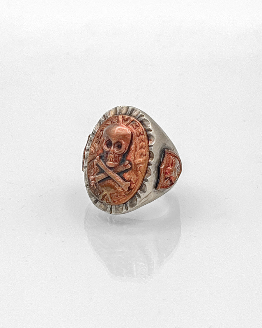 Skull & Crossbones with Bull Motifs on Sides