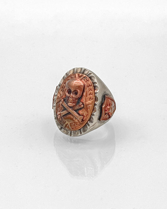 Skull & Crossbones with Bull Motifs on Sides