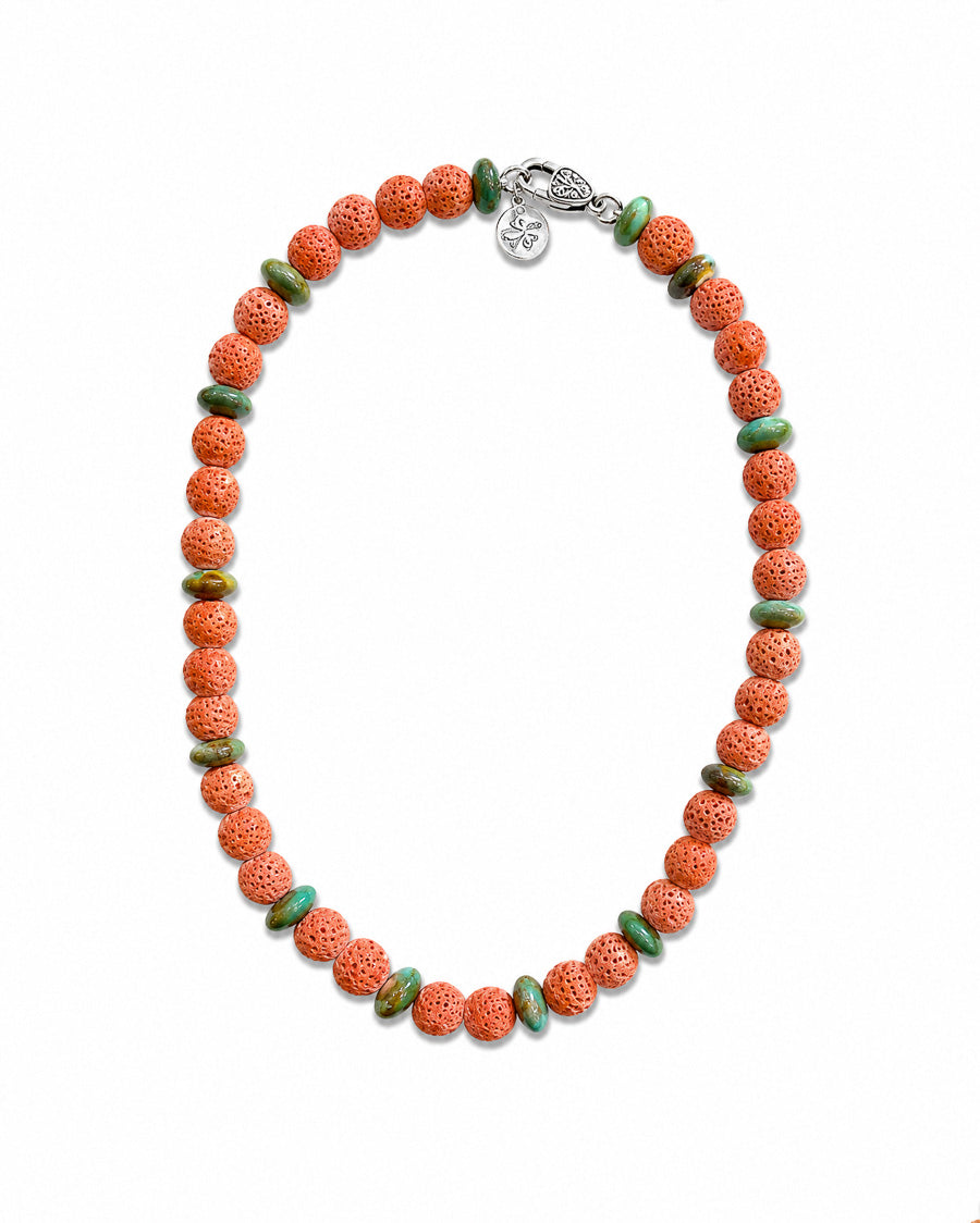 Pink Coral and Jasper Necklace