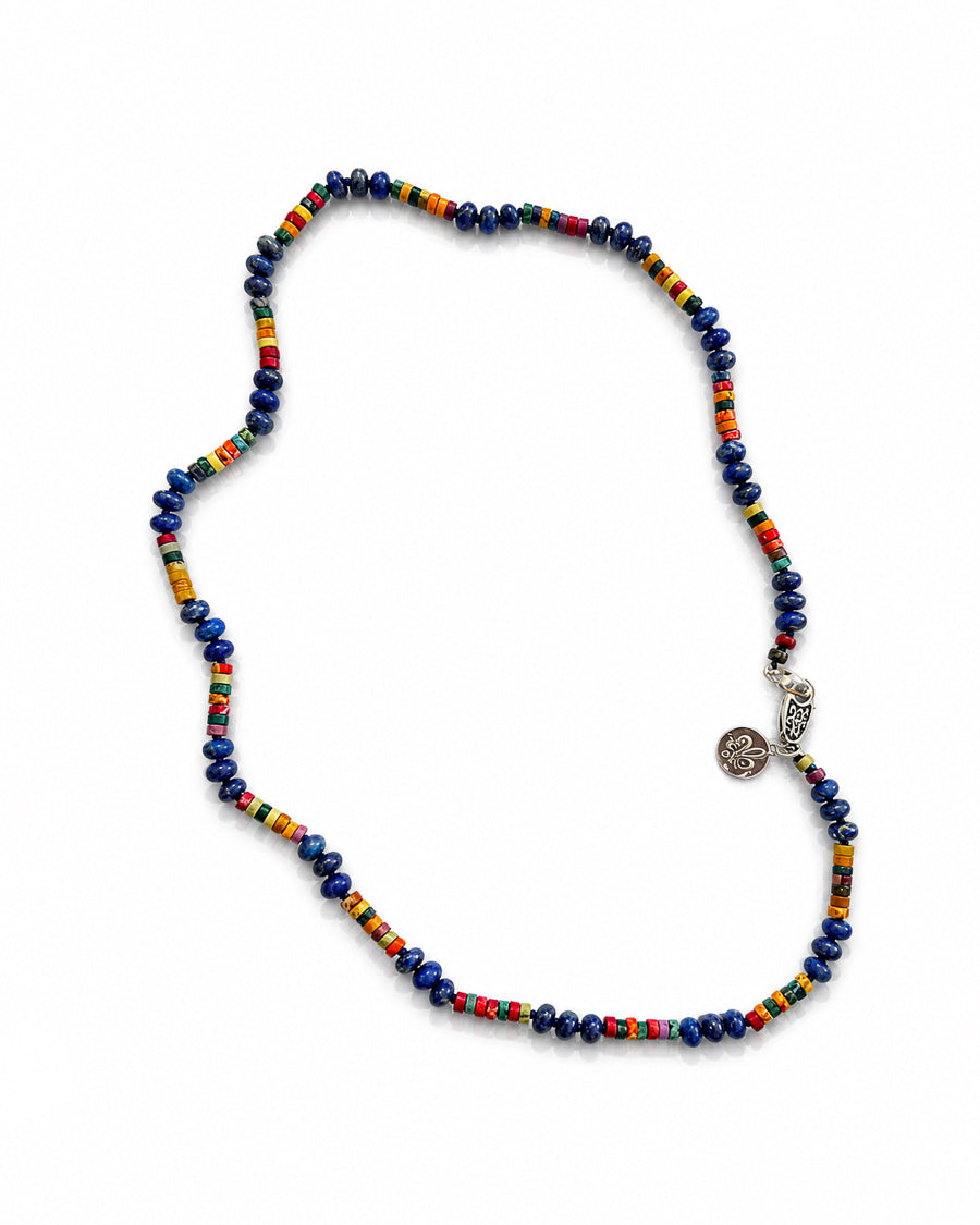 Rainbow Jasper and Lapis Lazuli Necklace