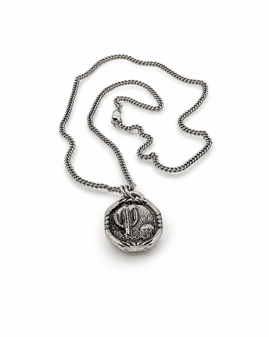 Saguaro Sunset Sterling Silver Pendant