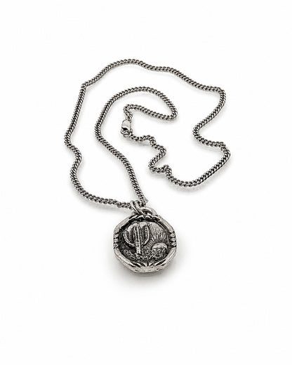 Saguaro Sunset Sterling Silver Pendant