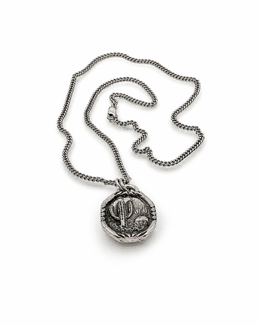 Saguaro Sunset Sterling Silver Pendant