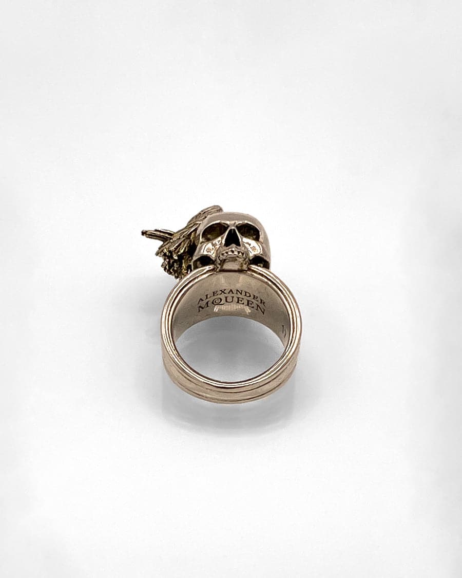 Skull & Crow Ring