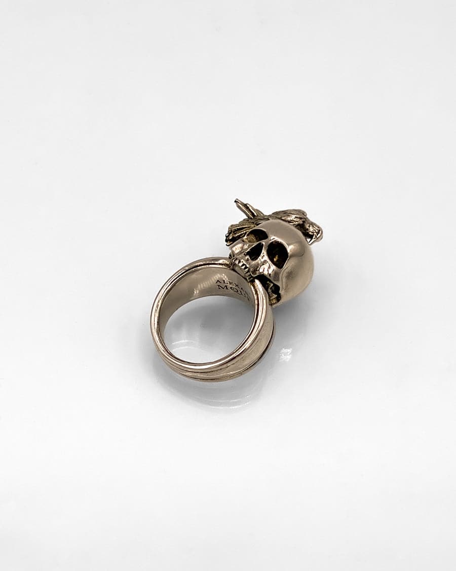 Skull & Crow Ring