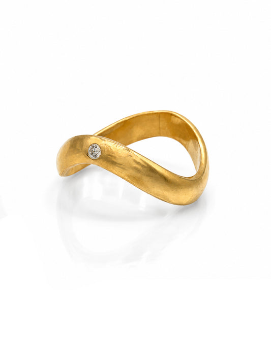 Sterling Silver Wave Cock Ring