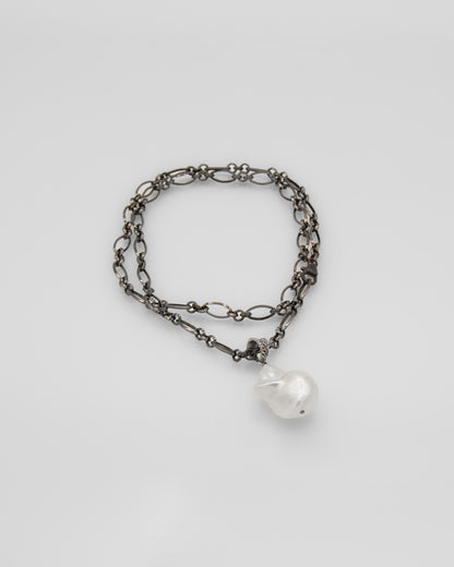 Sterling Silver Baroque Pearl Pendant Necklace