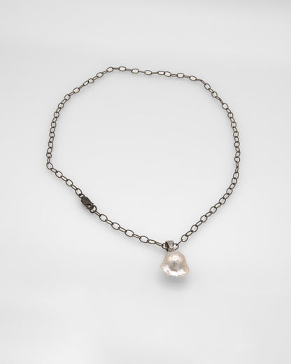 Sterling Silver Baroque Pearl Pendant Necklace