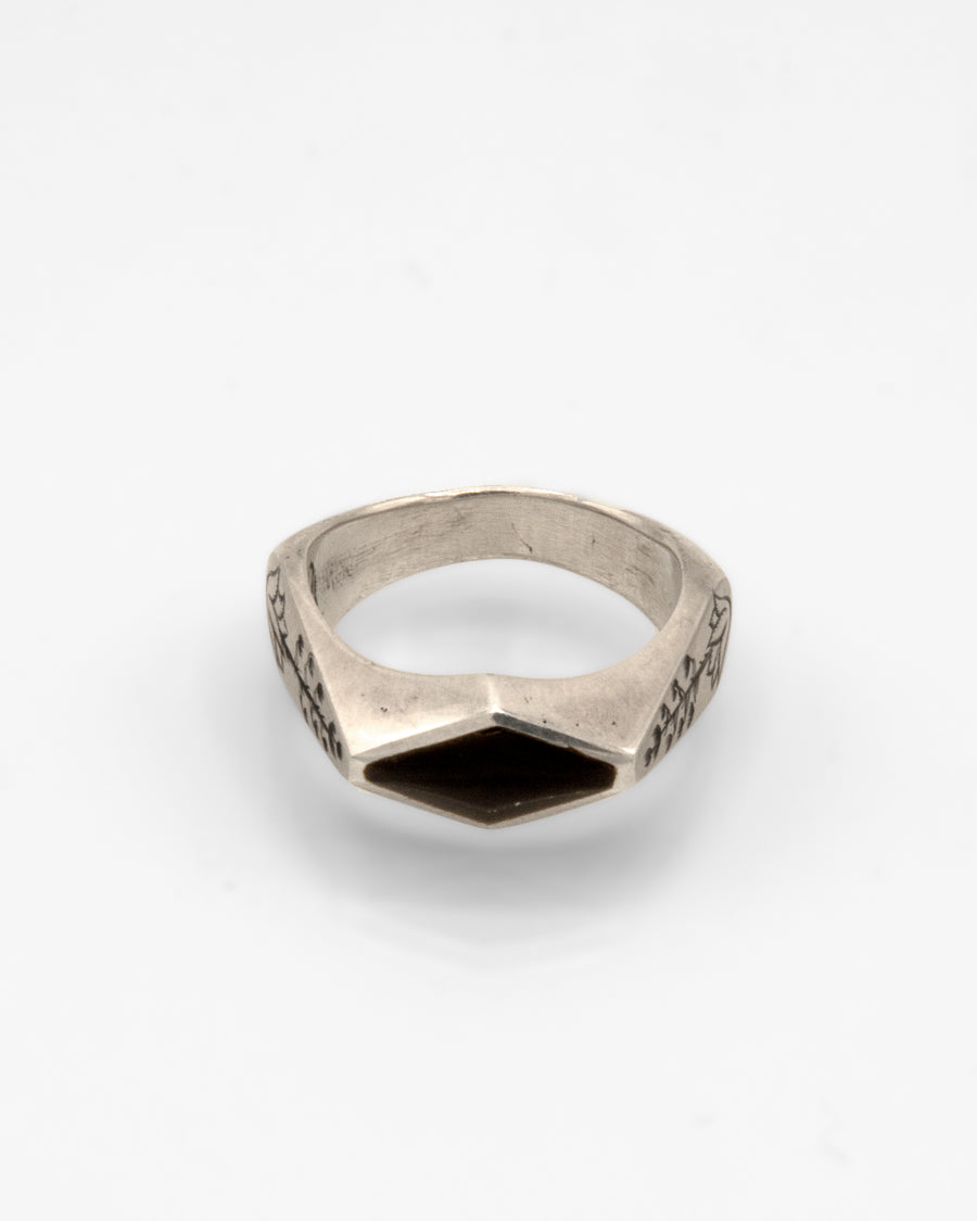 Sterling Silver Ring with Lapis Inlay