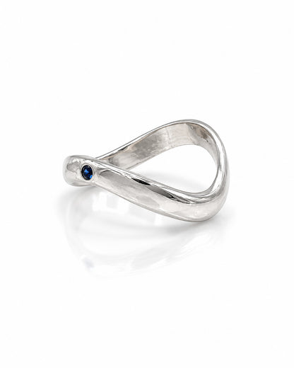 Sterling Silver Wave Cock Ring