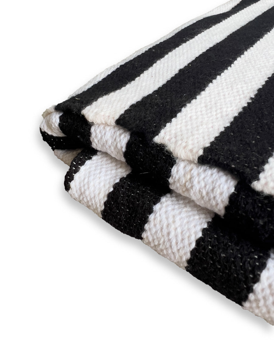 Woven Striped Cotton Blanket