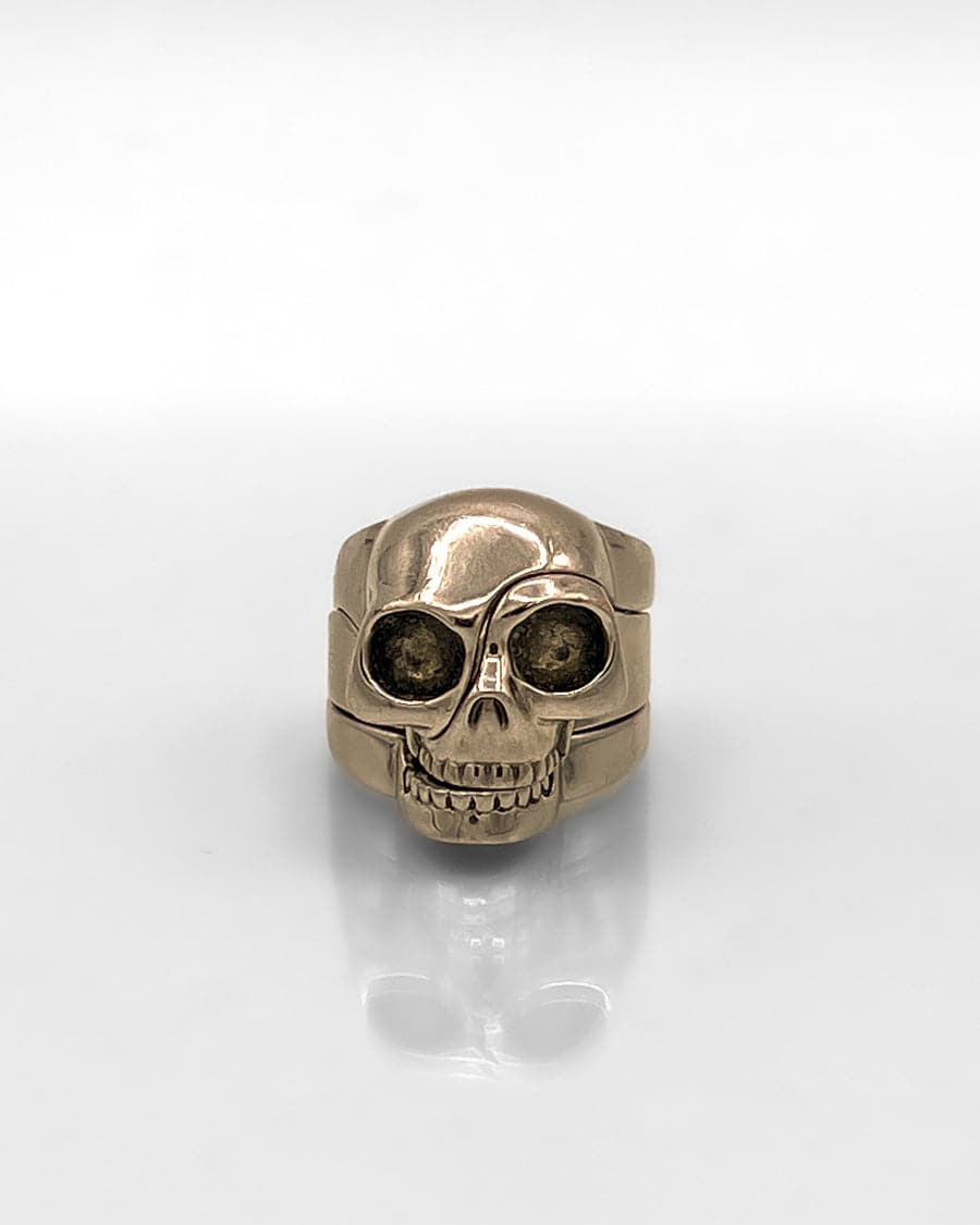 Triple-Tiered Divided Skull Ring