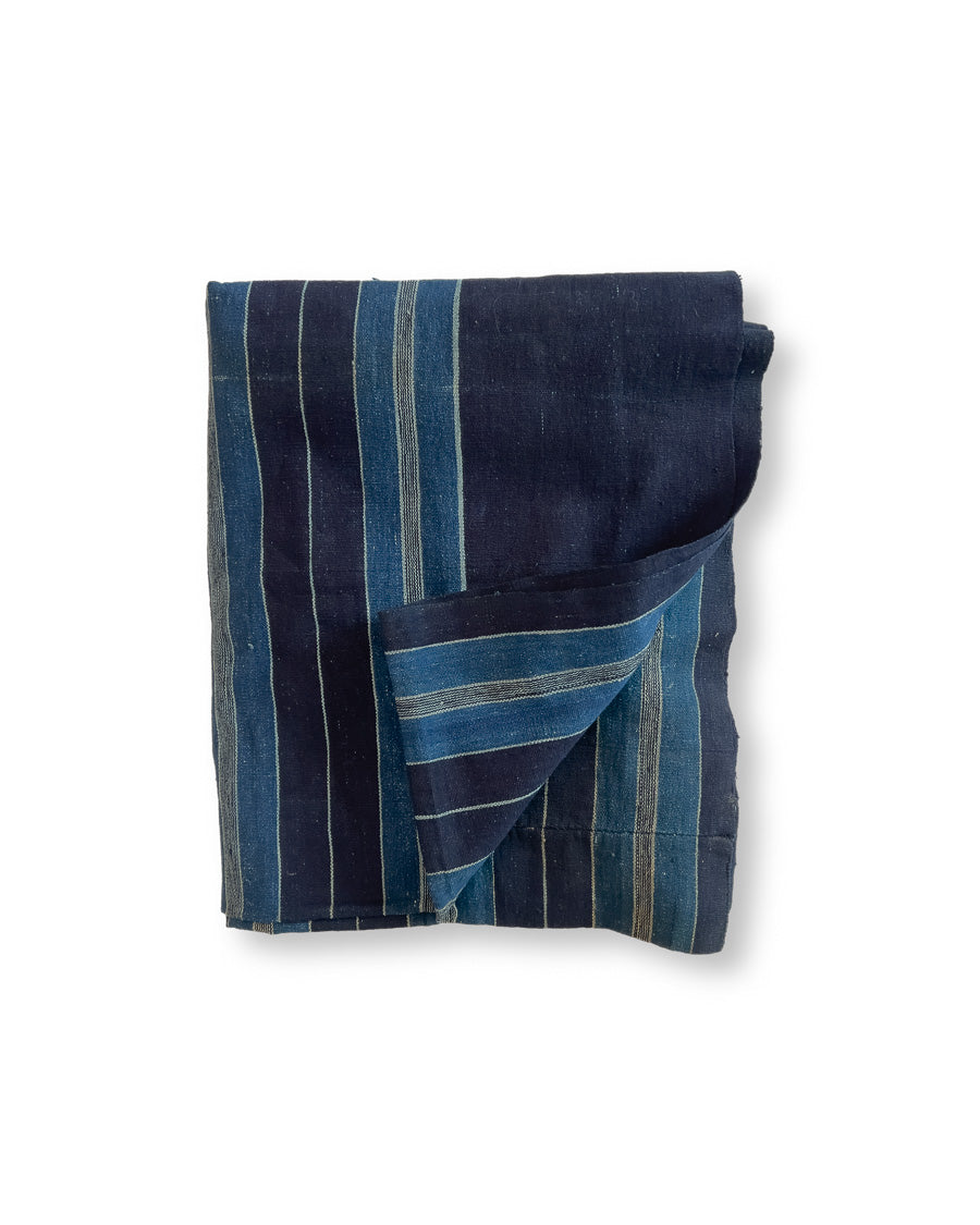 Woven Stripes Indigo Travel Blanket