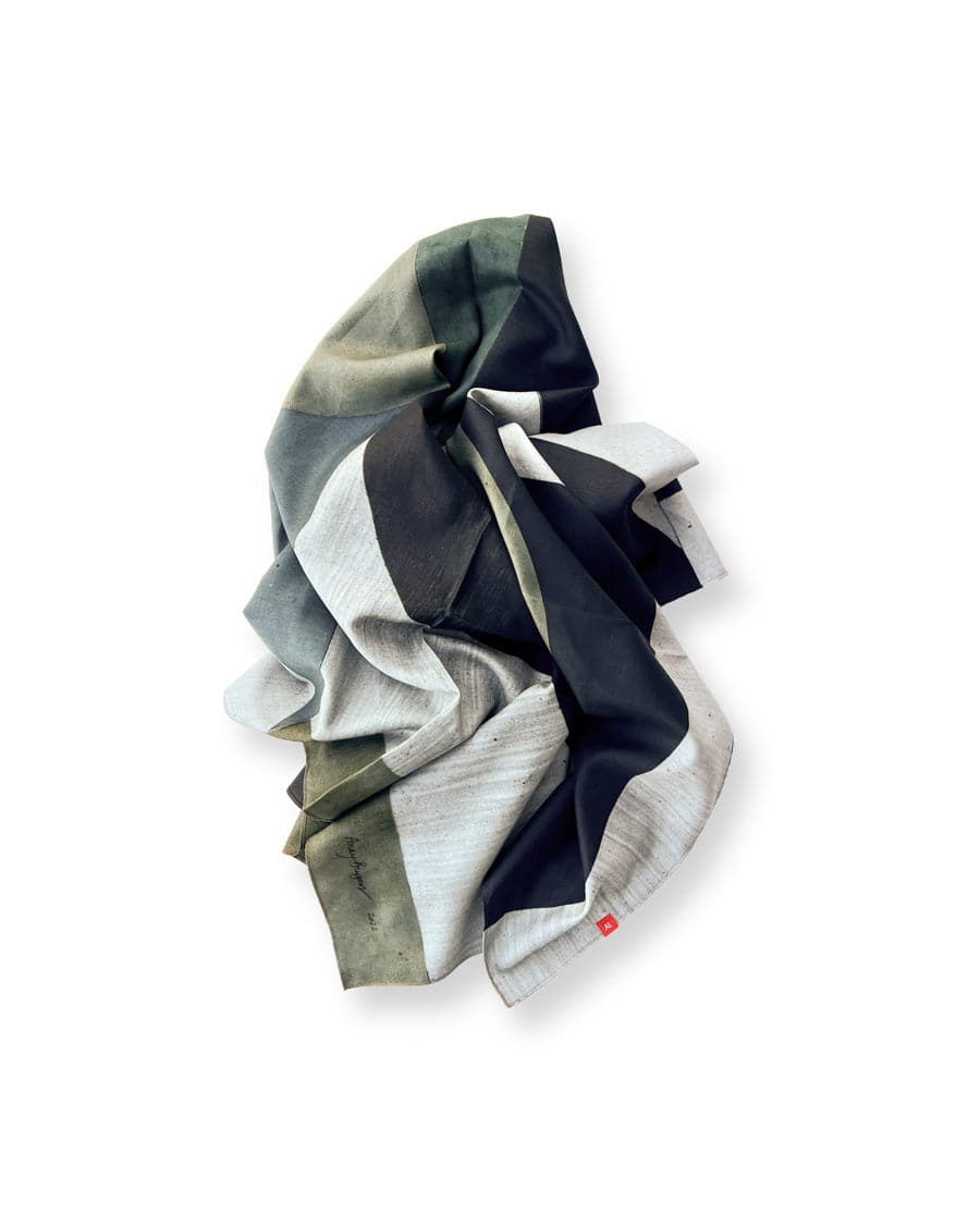 The Andy Burgess Scarf - Artistic print inspired by renowned artist Andy Burgess, adding a touch of sophistication.