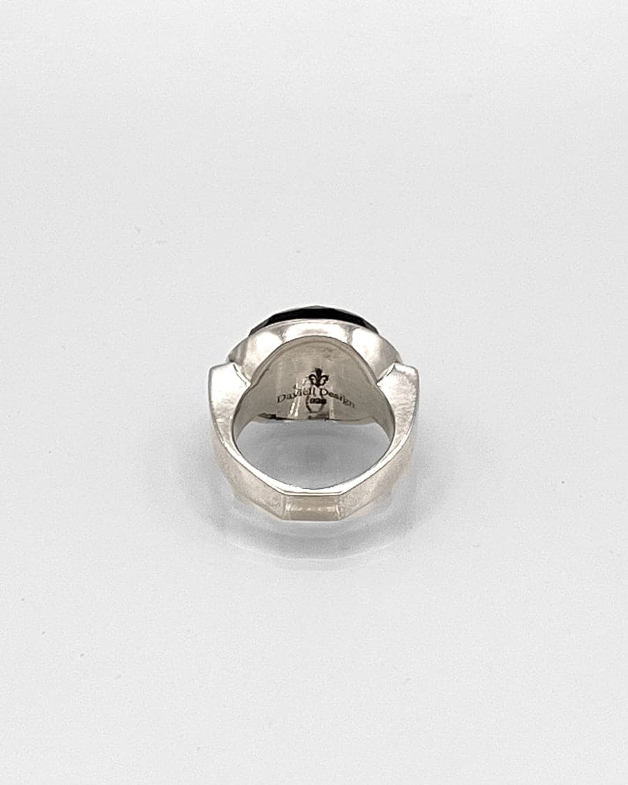 Sterling Silver Ring with Oval Stone in Bezel Mount