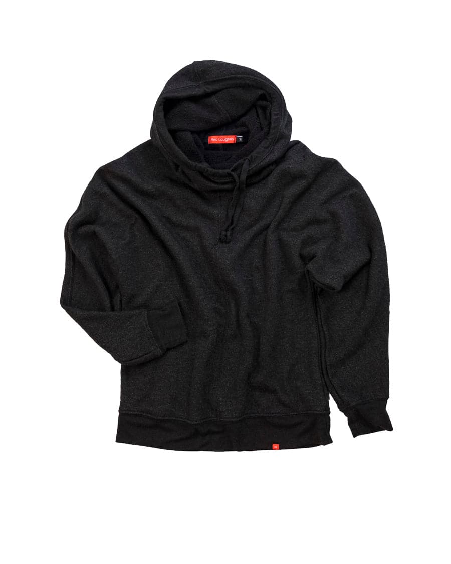 Cozy Pullover Cowl Hoodie in Classic Black - Comfortable and Stylish