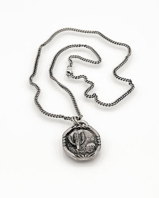 Saguaro Sunset Sterling Silver Pendant